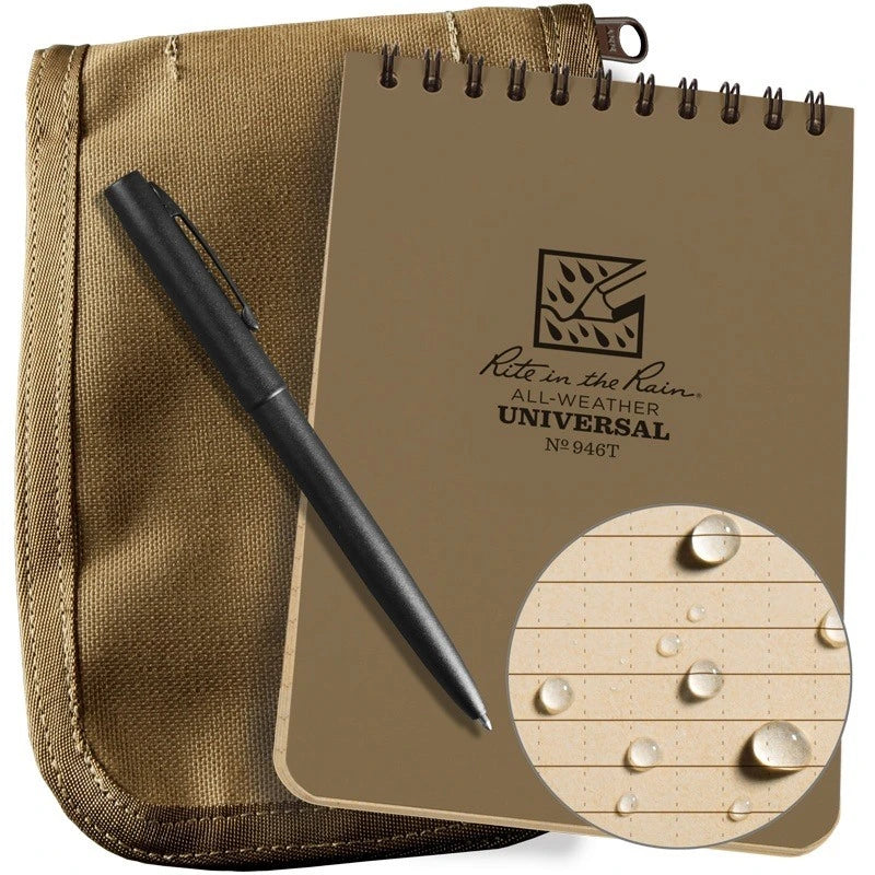 XR946TKIT - Top Spiral Kits 4 X 6 - Tan Notebook + Cover + Pen