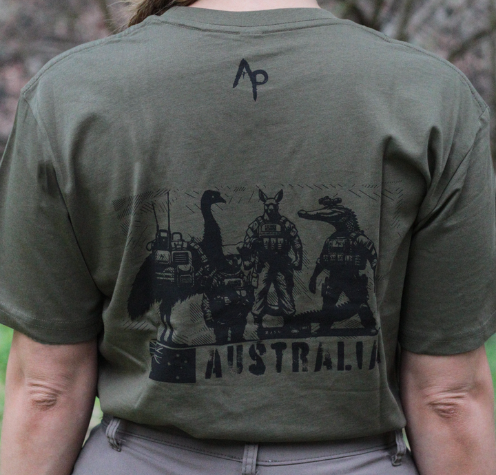 Kangaroo - Branded Shirt - Army Green