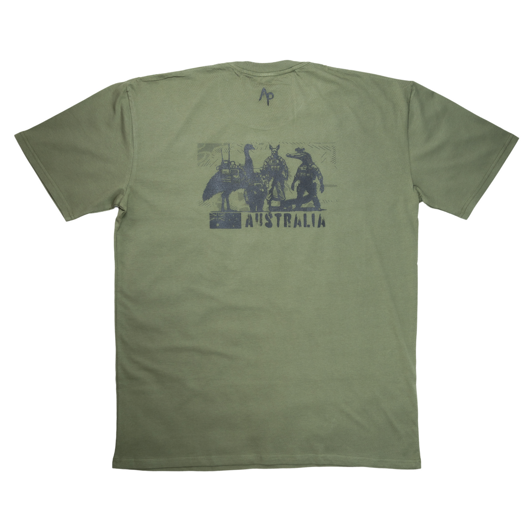 Kangaroo - Branded Shirt - Army Green