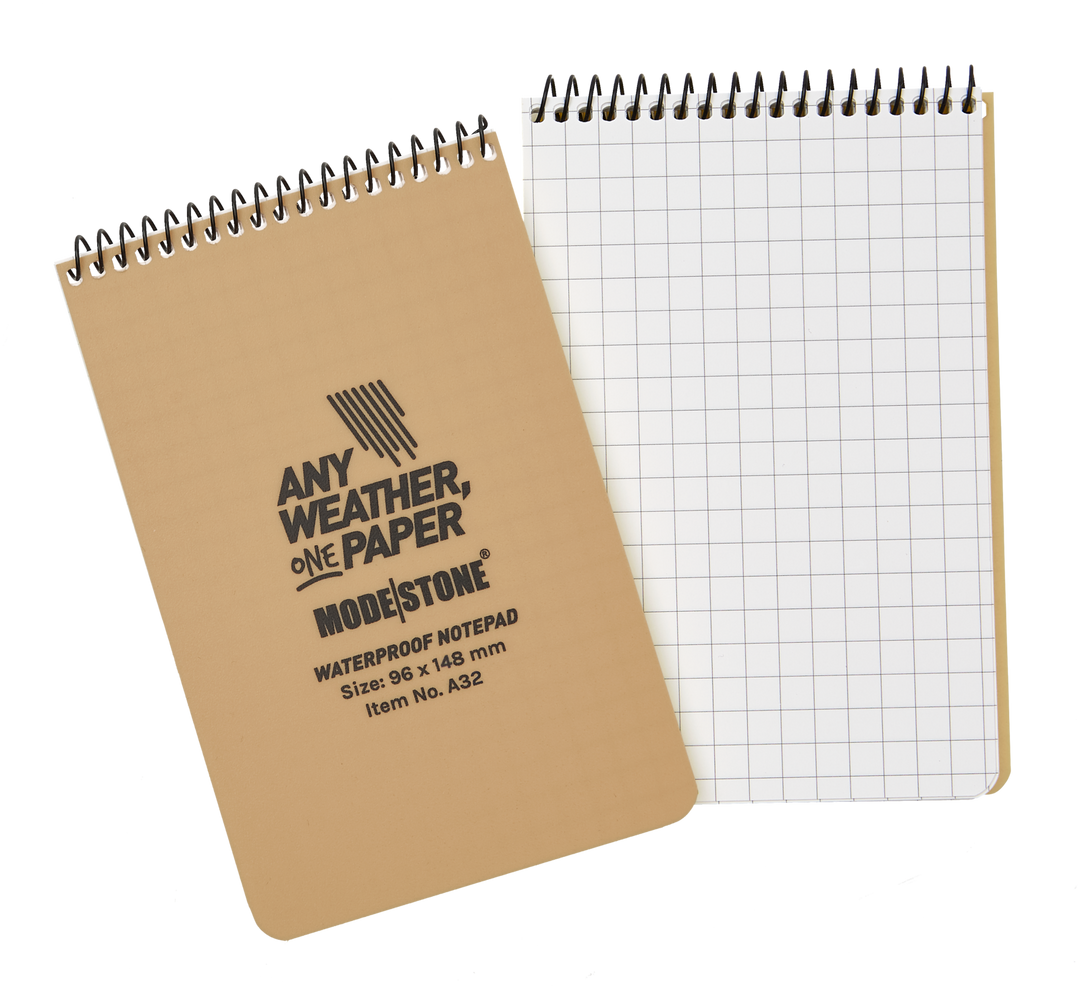A32 Top Spiral Notepad 96x146mm - 50 Sheets - Tan