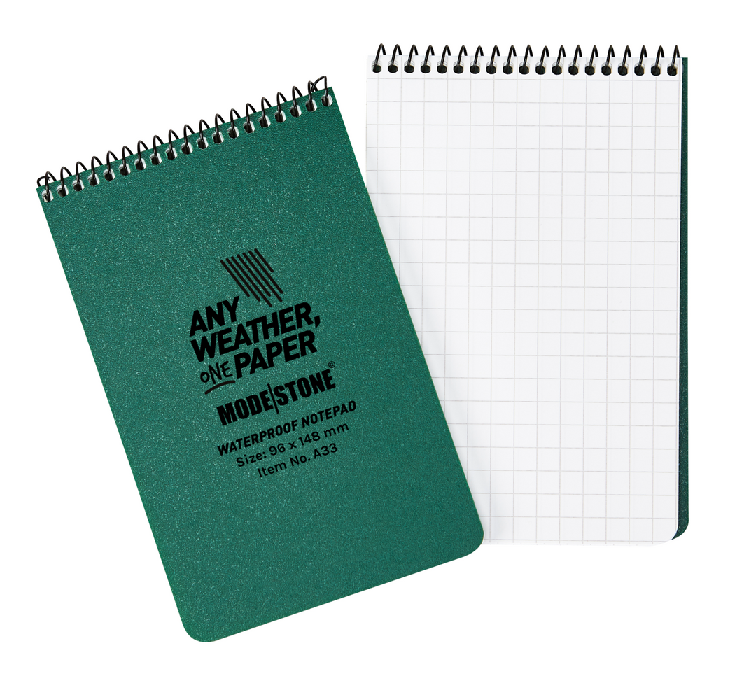 A33 Top Spiral Notepad 96x146mm - 50 Sheets - Green