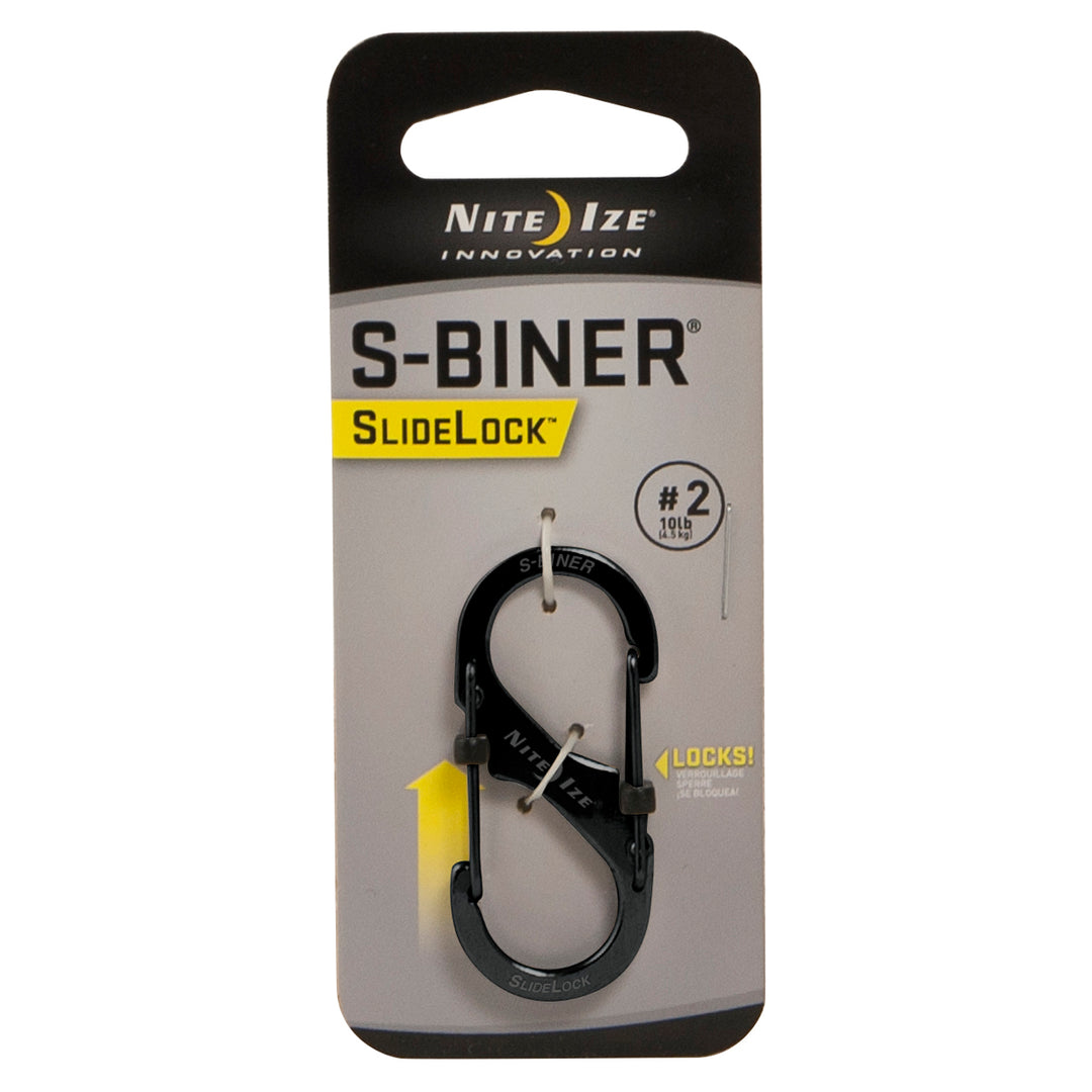 S-BINER® STAINLESS STEEL DUAL CARABINER #2 - Black